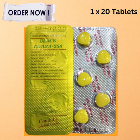 Imported Indian Black Cobra 20x Tablets For Men